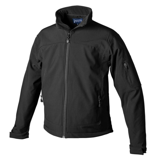 Perkins Mens Softshell Jackets Black